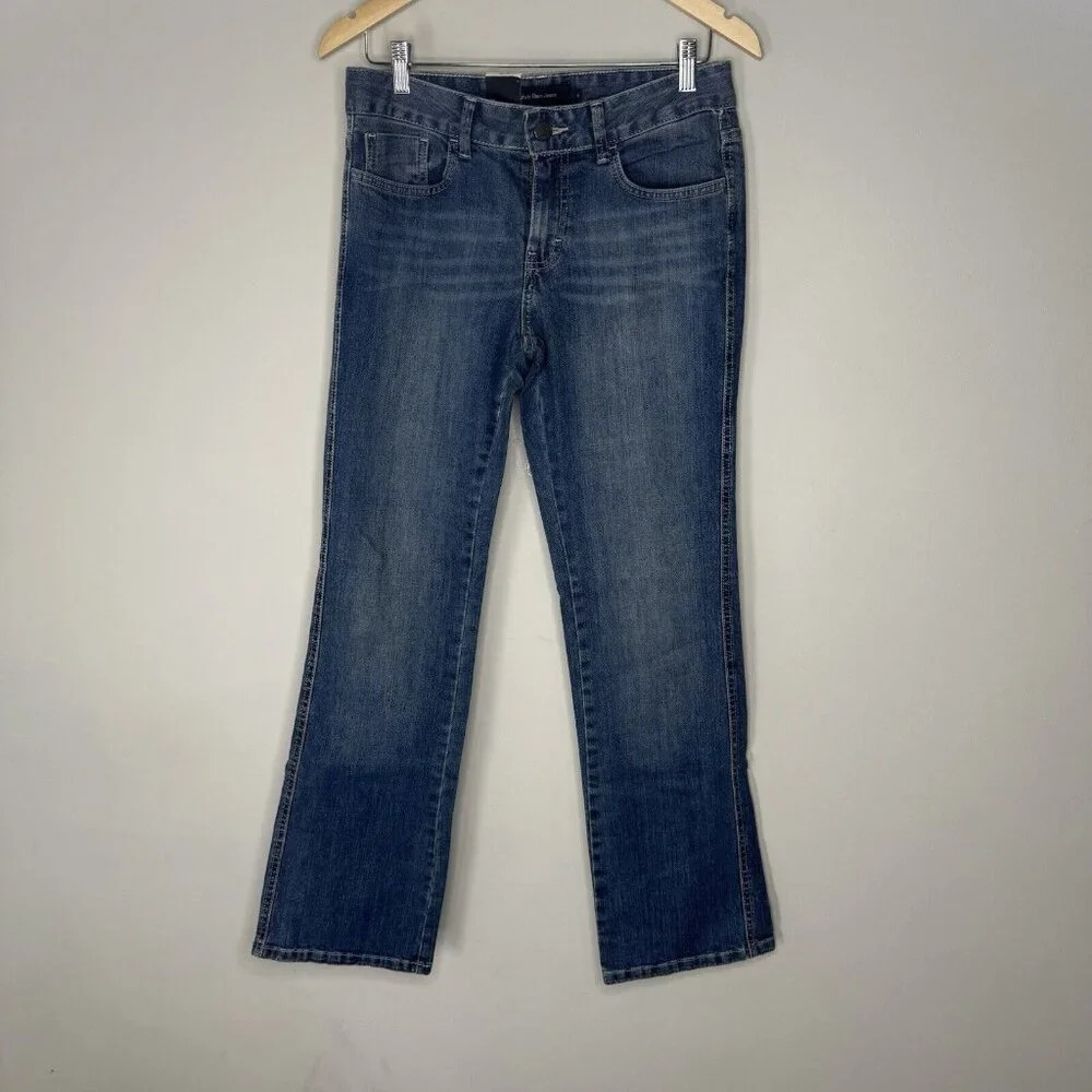 Calvin Klein Lean Bootcut Denim Jeans NWT Medium Wash 6 X 32 Class Straight Leg